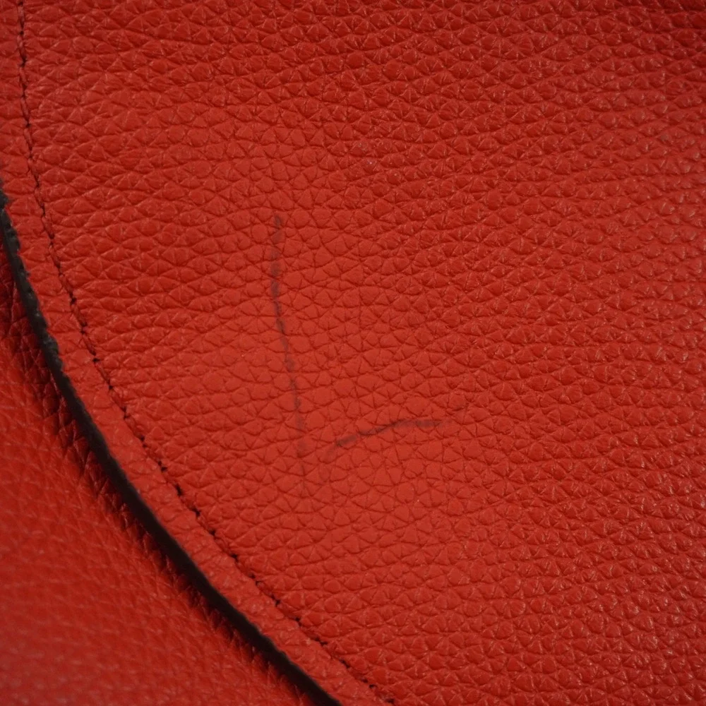 Coach Turnlock Hobo Bag Womens Polished Red Pebbled Leather Crossbody